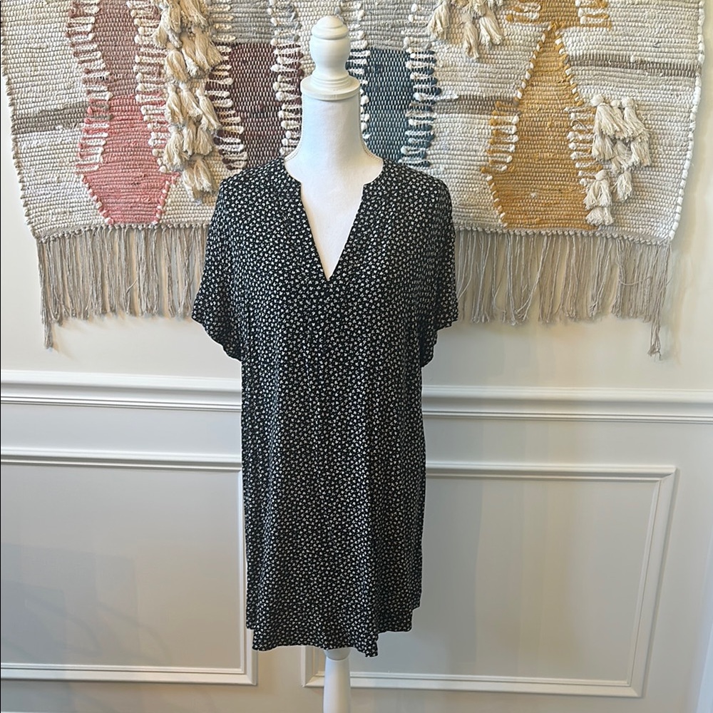 H&M Black and White Midi Dress